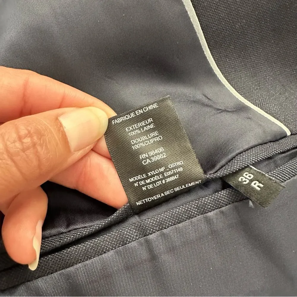 Theory Xylo NP Ostro Wool Blazer Jacket in Navy Blue Size 36R_10